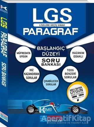 2018 8 Sınıf LGS Başlangıç Düzey K Serisi Paragraf Soru Bankası Kolektif 20 İndirim