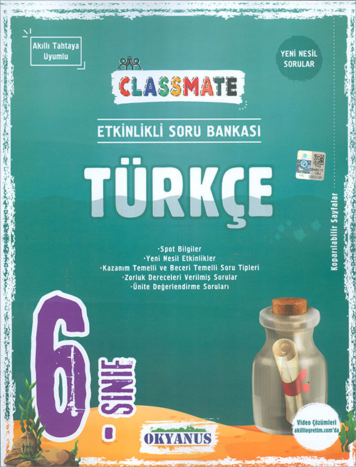 6 Sınıf Classmate Türkçe Soru Bankası