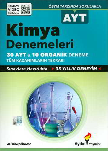 AYT 30 Kimya ve 10 Organik Kimya Denemeleri Tamamı video çözümlü Aydın Yayınları
