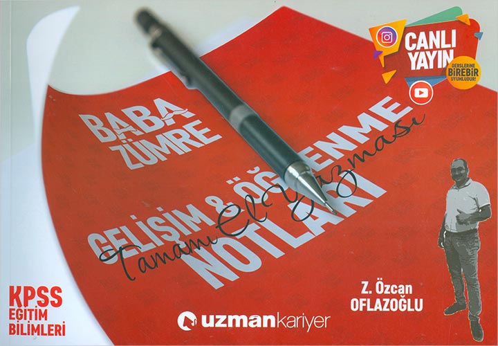 Uzman Kariyer 2020 KPSS Baba Zümre Gelişim ve Öğrenme Notları Komisyon