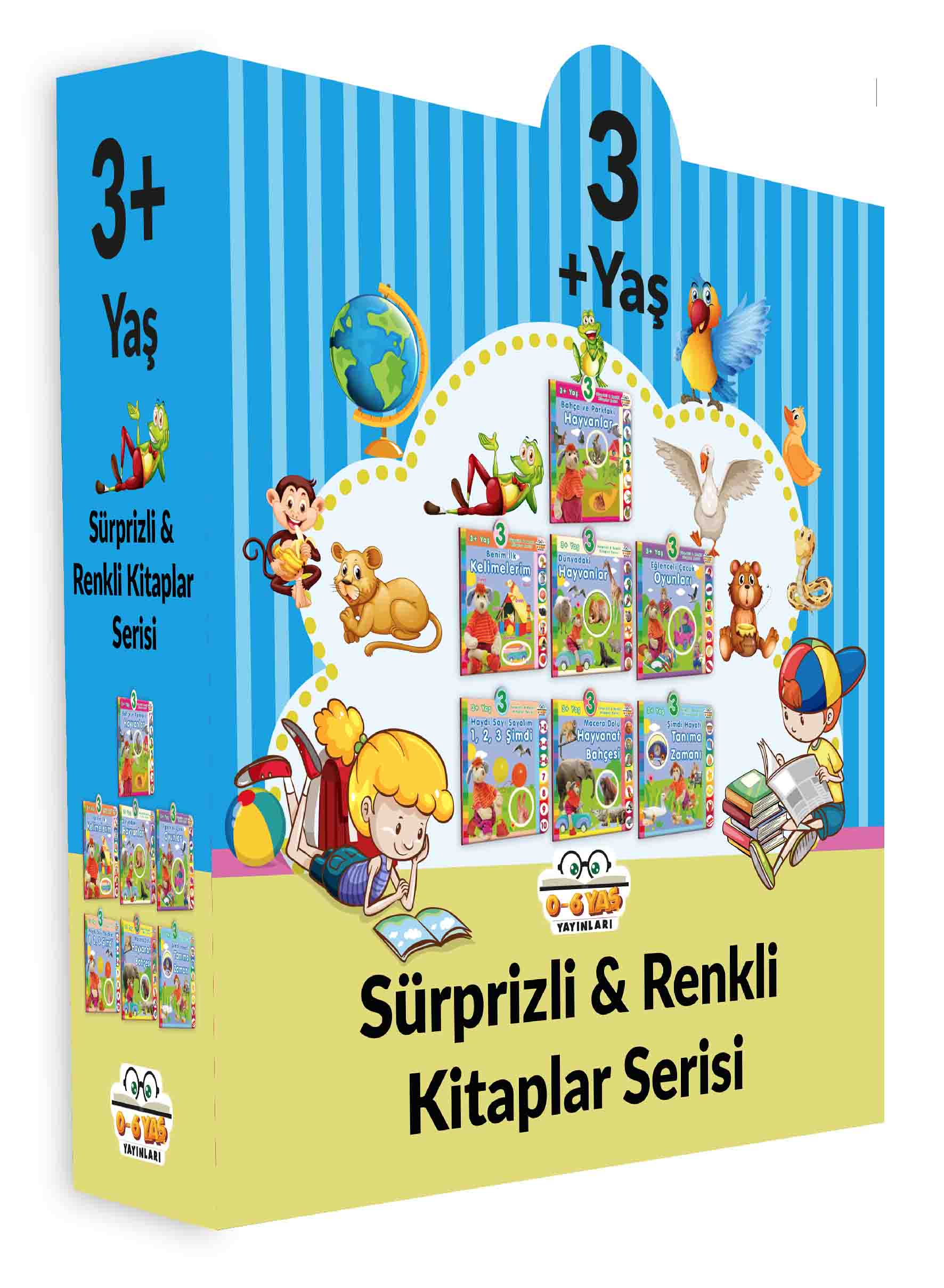 3 Yaş Sürprizli ve Renkli Kitaplar Serisi 7 Kitap Set
