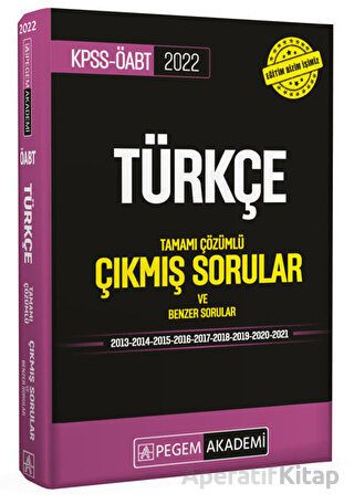 2022 KPSS ÖABT Türkçe Çıkmış Sorular Kolektif
