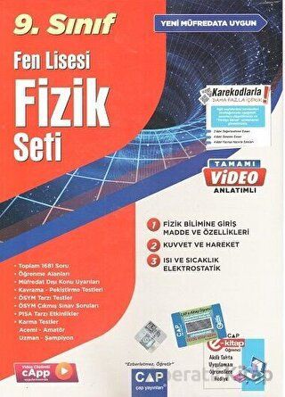 Çap Yayınları 9 Sınıf Fen Lisesi Fizik Seti