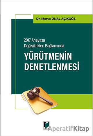 Yürütmenin Denetlenmesi Merve Ünal Açıkgöz