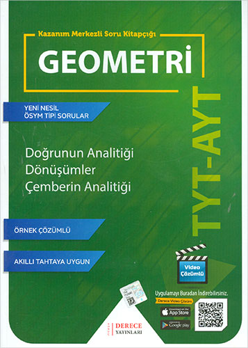 Derece TYT AYT Geometri Doğrunun Analitiği Dönüşümler Çemberin Analitiği Komisyon 50 İndirim