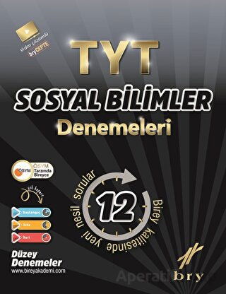 Birey Yayınları TYT Sosyal Bilimler 12 Li Denemeleri