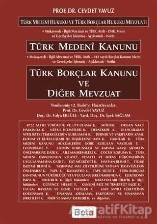 Türk Medeni Kanunu MK Türk Borçlar Kanunu TBK