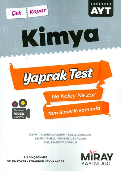 AYT Kimya Üniversiteye Hazırlık Yaprak Testler