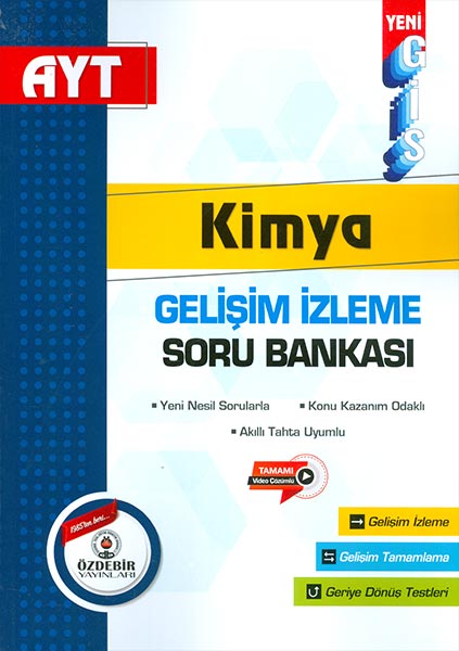Özdebir Yayınları AYT Kimya Gelişim İzleme Soru Bankası