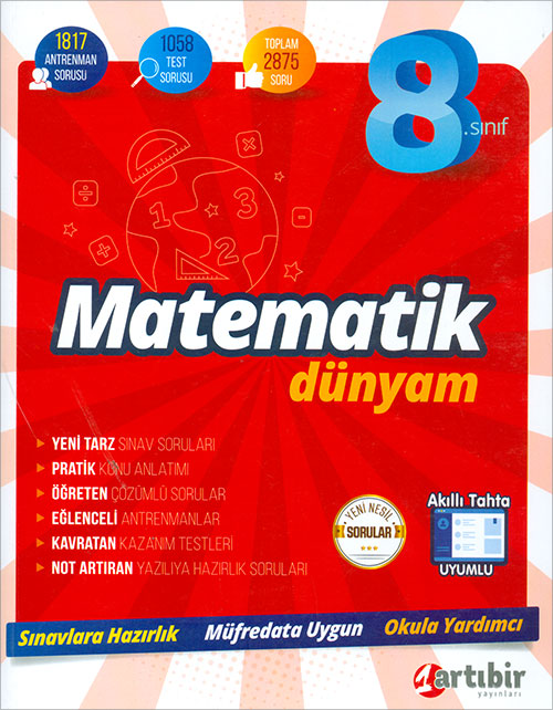 8 Sınıf LGS Matematik Dünyam Kampanyalı Artı Bir Yayınları Komisyon 25 İndirim