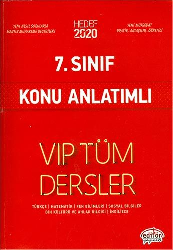 Editör 5 Sınıf Vip Tüm Dersler Konu Anlatımlı Hedef 2020 Komisyon 25 İndirim