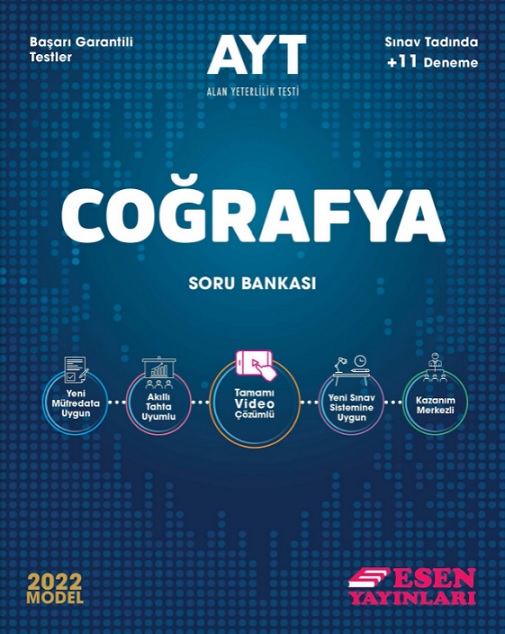 Esen 2022 AYT Coğrafya Soru Bankası Komisyon 50 İndirim