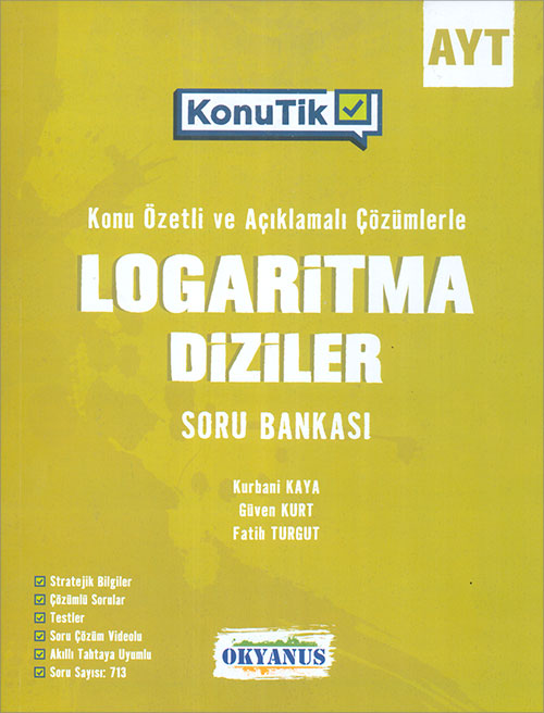 AYT Adayları ve Ara Sınıflar İçin Taktiklerle Logaritma Diziler Konu Anlatımlı Soru Fasikülü