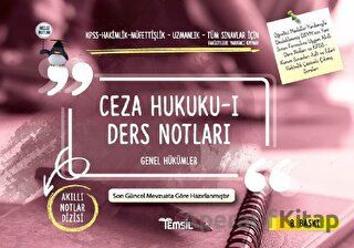 Ceza Hukuku 1 Ders Notları Genel Hükümler
