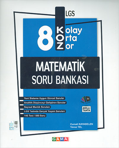Gama Okul Yayınları 8 Sınıf Matematik KOZ Soru Bankası