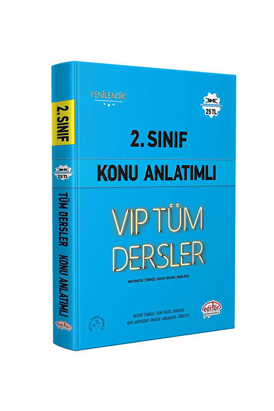 Editör Yayınları 2 Sınıf VIP Tüm Dersler Konu Anlatımlı Mavi Kitap