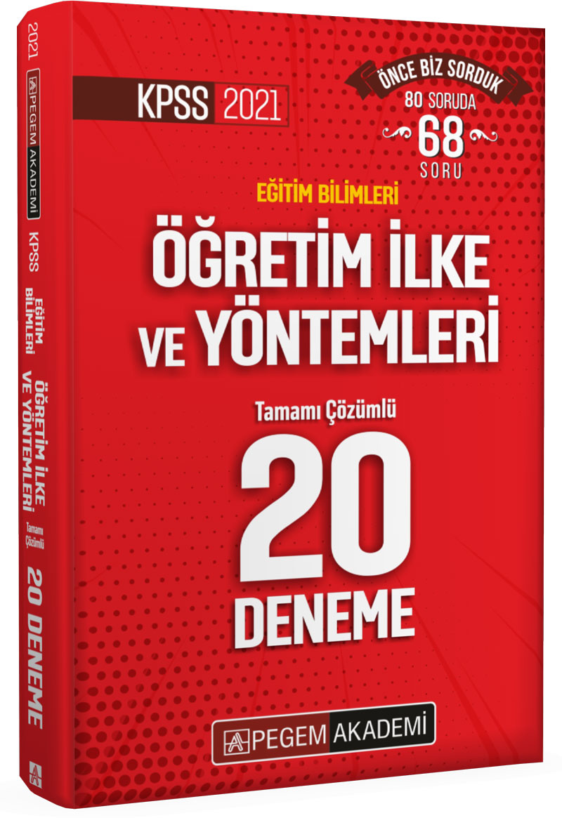 Pegem 2021 KPSS Öğretim İlke ve Yöntemleri Çözümlü 20 Deneme Komisyon