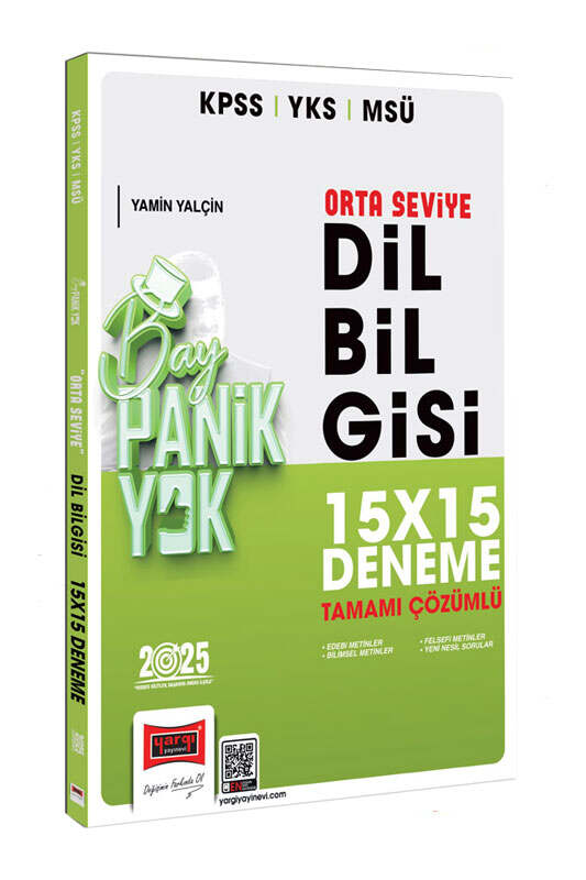 Yargı Yayınları 2025 KPSS YKS MSÜ Tamamı Çözümlü Panik Yok Orta ve Zor Seviye Dil Bilgisi Soru Bankası Full Set
