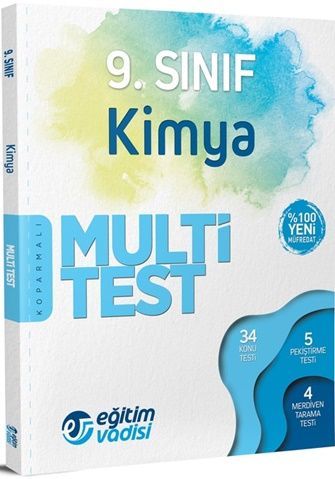 Eğitim Vadisi 9 Sınıf Kimya Multi Test Soru Bankası Kampanyalı Komisyon 44 İndirim