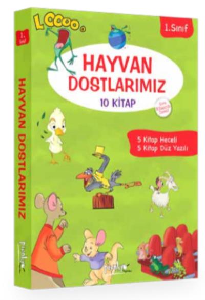 1 Sınıf Hayvan Dostlarımız Serisi 10 Kitap Takım