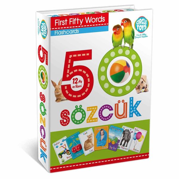 Circle Toys İlk 50 Sözcük İngilizce Türkçe Kartlar Komisyon 36 İndirim