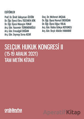 Selçuk Hukuk Kongresi II 15 19 Aralık 2021