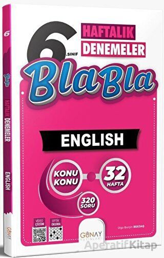 6 Sınıf İngilizce Bla Bla Haftalık Denemeler Kampanyalı Günay Yayınları Komisyon 64 İndirim