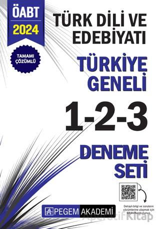 2024 KPSS ÖABT Türk Dili ve Edebiyatı Öğretmenliği Tamamı Çözümlü Çıkmış Sorular Pegem Yayınları