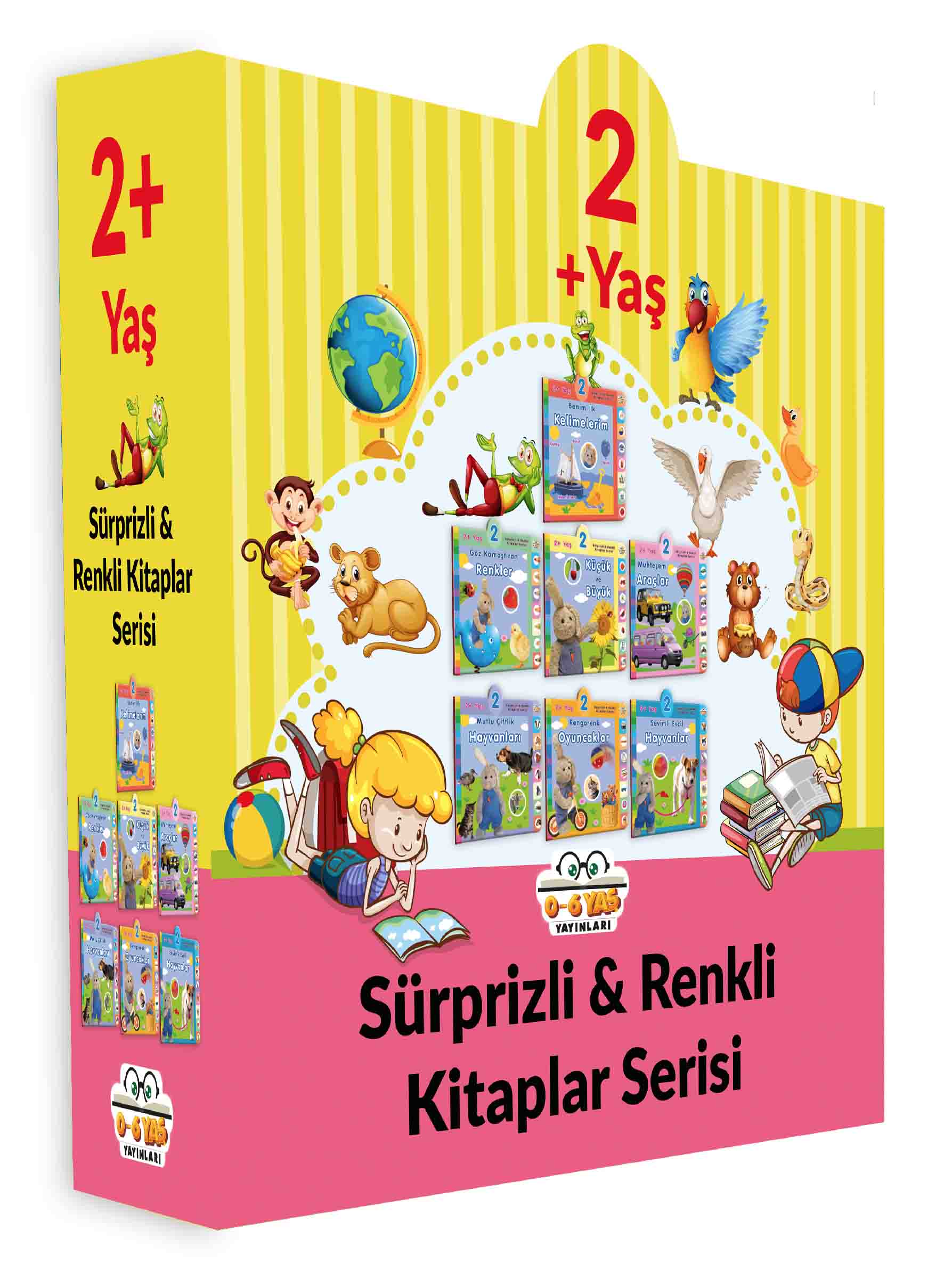 2 Yaş Sürprizli ve Renkli Kitaplar Serisi 7 Kitap Set