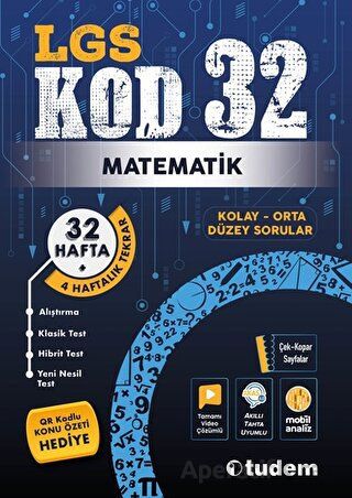 Lgs Matematik KOD 32 Tudem Yayınları