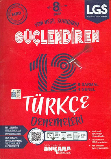 LGS 8 Sınıf Türkçe 15 Deneme
