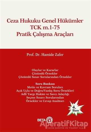 Ceza Hukuku Genel Hükümler TCK m 1 75 Pratik Çalışma Araçları