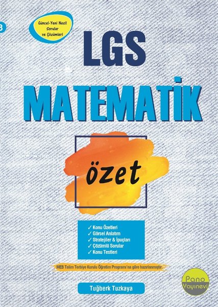 Pano Yayınevi 8 Sınıf LGS Matematik Özet