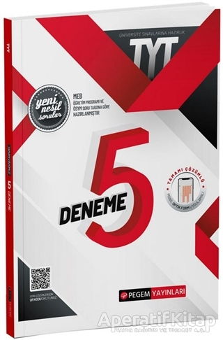 TYT Tamamı Çözümlü 5 Deneme Sınavı