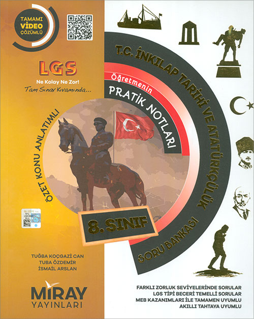 Miray Yayınları 8 Sınıf LGS T C İnkılap Tarihi ve Atatürkçülük Öğretmenin Pratik Notları Soru Bankası