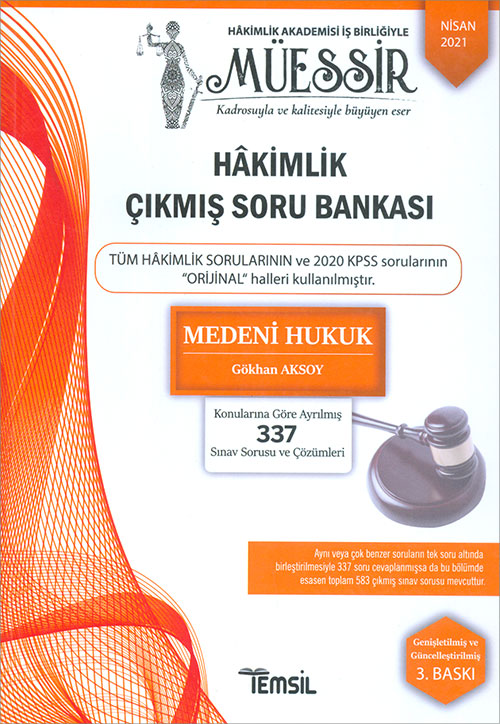 Müessir Adli Hakimlik Denemeleri 2025 Çözümlü 5 Deneme