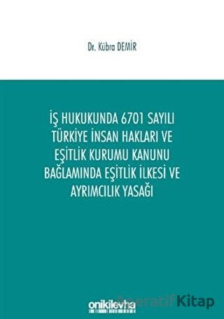 İş Hukukunda 6701 Sayılı Türkiye İnsan Hakları ve Eşitlik Kurumu Kanunu Bağlamında Eşitlik İlkesi ve Ayrımcılık Yasağı