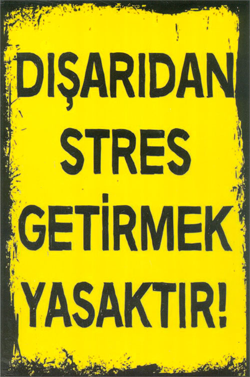 Dışarıdan Stres Getirmek Yasaktır Ahşap Poster 20x30 Kirpi Poster Ahşap Poster
