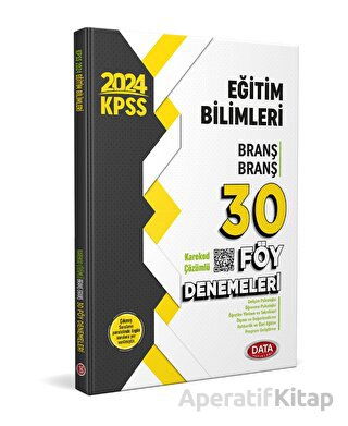 KPSS Eğitim Bilimleri Branş Branş 30 Föy Denemeleri Karekod Çözümlü