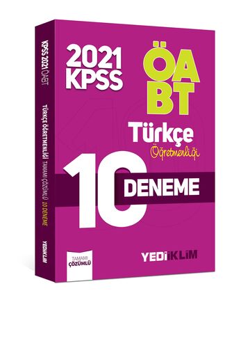 Yediiklim 2021 ÖABT Türkçe Öğretmenliği Çözümlü 10 Deneme Komisyon
