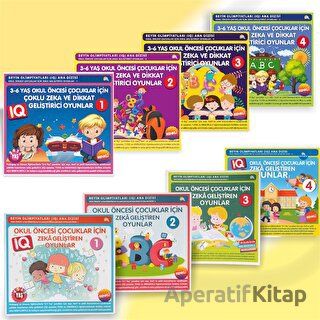 3 4 5 6 7 Yaş ve Üzeri Çocuklar İçin IQ Zeka Geliştiren Akıl Oyunları 8 Kitap Takım
