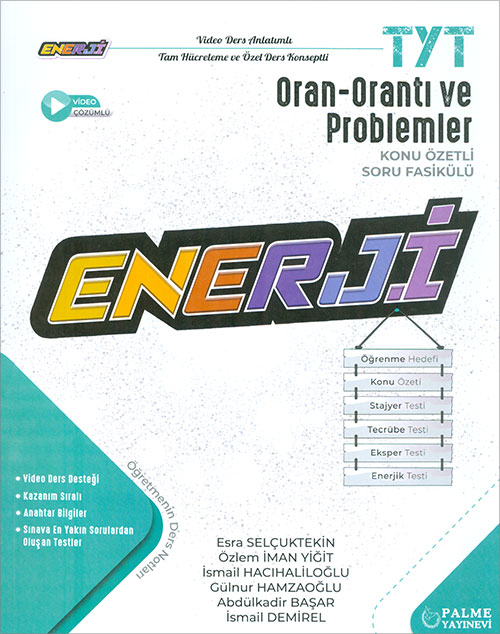 TYT Enerji Oran orantı ve Problemler Konu Özetli Soru Fasikülü