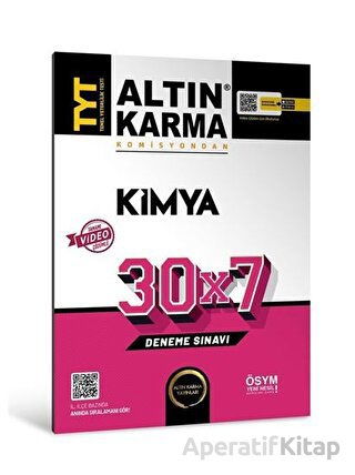 Altınkarma TYT Kimya 30X7 Deneme Sınavı 2023