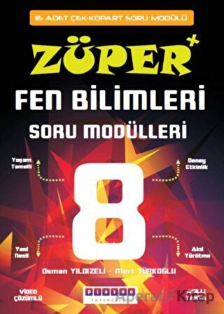 8 Sınıf Züper Fen Bilimleri Soru Modülleri