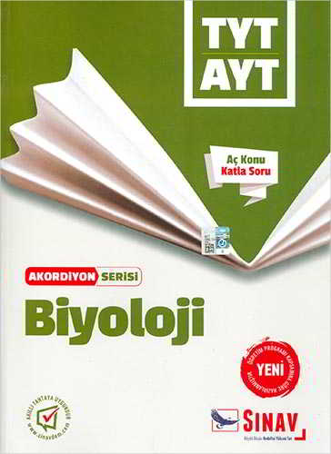 Sınav TYT AYT Biyoloji Aç Konu Katla Soru Akordiyon Serisi Komisyon 22 İndirim