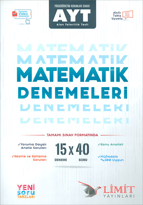 Limit Yayınları AYT Matematik 15x40 Video Çözümlü Deneme