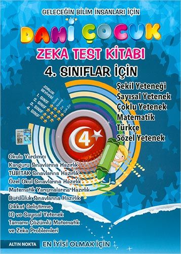 Altın Nokta Yayınları 4 Sınıf Dahi Çocuk Zeka Test Kitabı