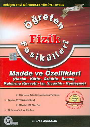 Gür Öğreten Fizik Fasikülleri Madde ve Özellikleri Komisyon 49 İndirim
