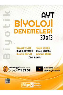 Biyotik Yayınları 2025 AYT Biyoloji Soru Bankası