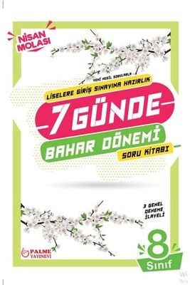 Palme 8 Sınıf LGS 7 Günde Bahar Dönemi Soru Kitabı
